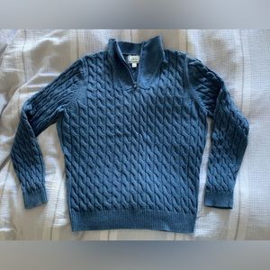 JosABank 1905 quarter zip cable sweater XL